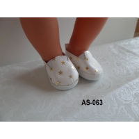 Instapschoentje wit met gouden sterretjes